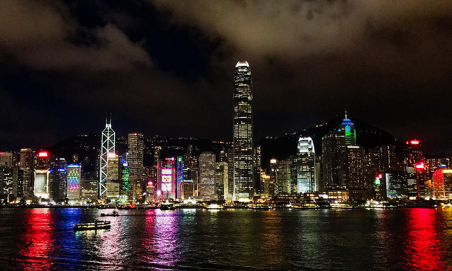 Hong Kong waterfront at night II Photograph by Vsojoy