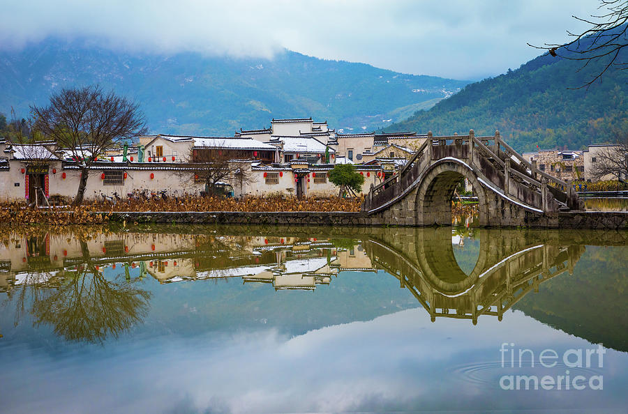Hongcun Bridge   Photograph by Inge Johnsson