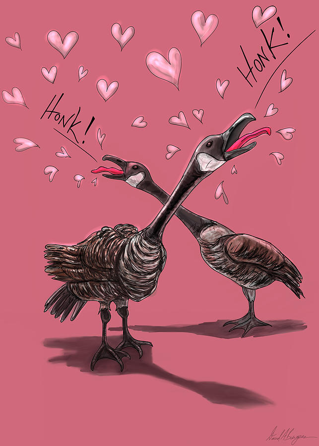 Goose Digital Art - Nice Honkers by David Burgess
