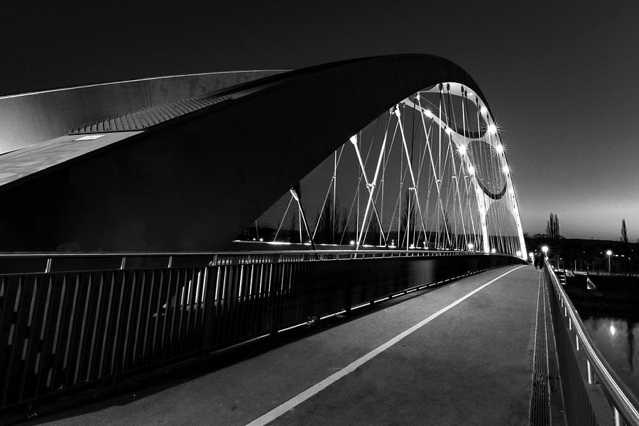 Honnsell Bridge In Black And White Photograph
