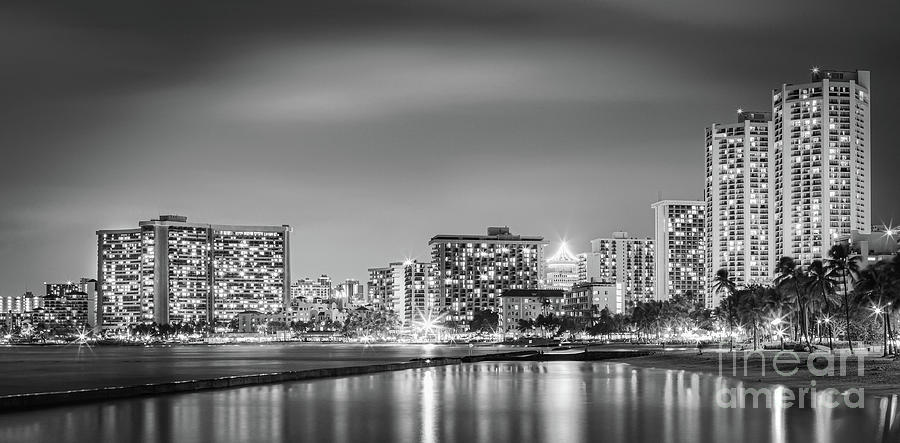 Honolulu in black and white Photograph by Henk Meijer Photography