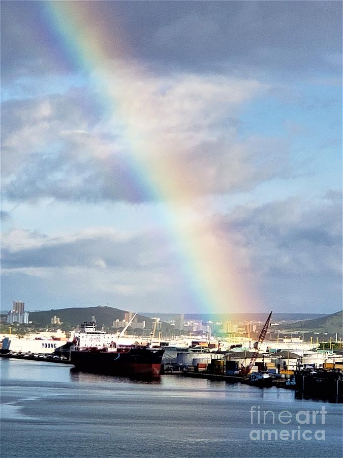 Honolulu Rainbow Photograph by Eloise Schneider Mote