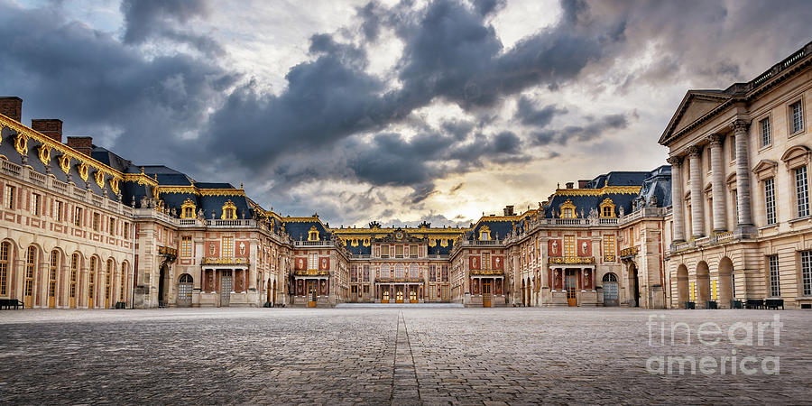 Honor courtyard of Versailles palace Photograph by Delphimages Paris Photography