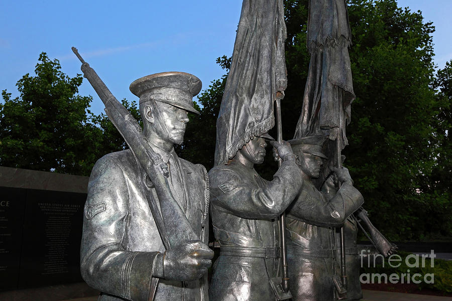 Honor Guard sculptures at USAF memorial Arlington Photograph by James Brunker