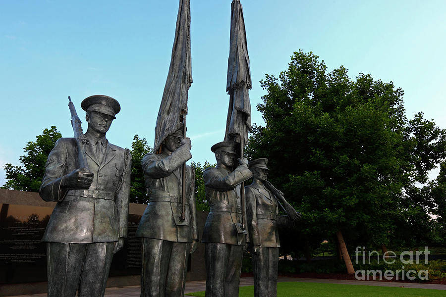 Honor Guard statues at USAF memorial Arlington Photograph by James Brunker