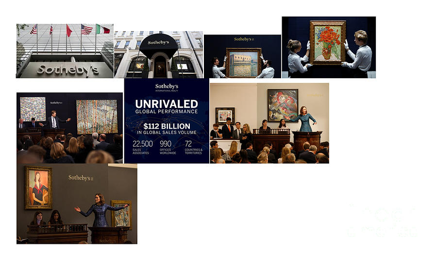 Honoring Sothebys UNRIVALED Auctions for the World by Richard Linford Mixed Media by Richard W Linford