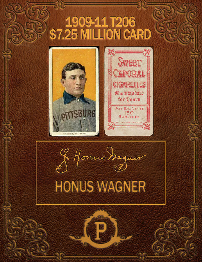 Honus Wagner 7.25million Dollar Card Digital Art By Wayne Taylor | Fine ...