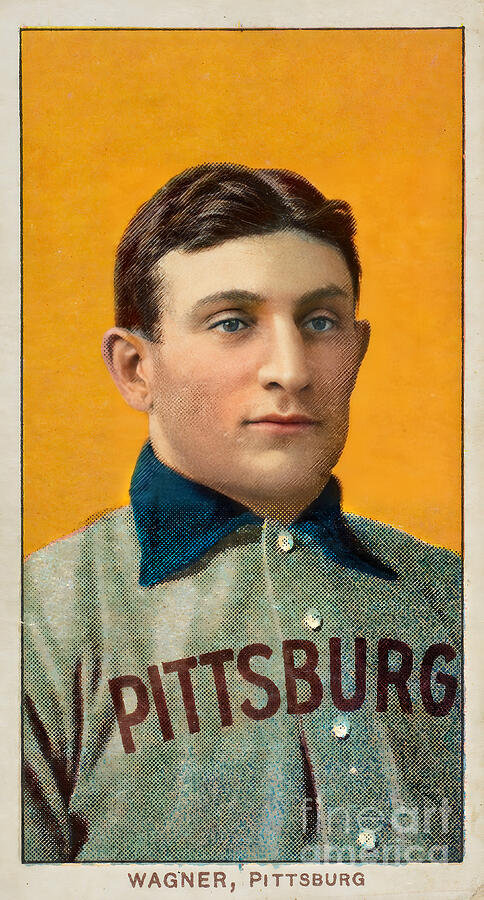 Honus Wagner Baseball Card Restored and Enhanced 20230622 by Wingsdomain  Art and Photography