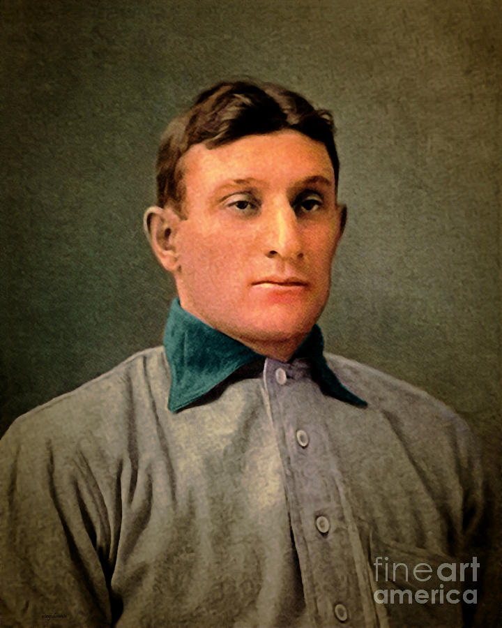 Honus Wagner Colorized 20210510a v2 Photograph by Wingsdomain Art and Photography