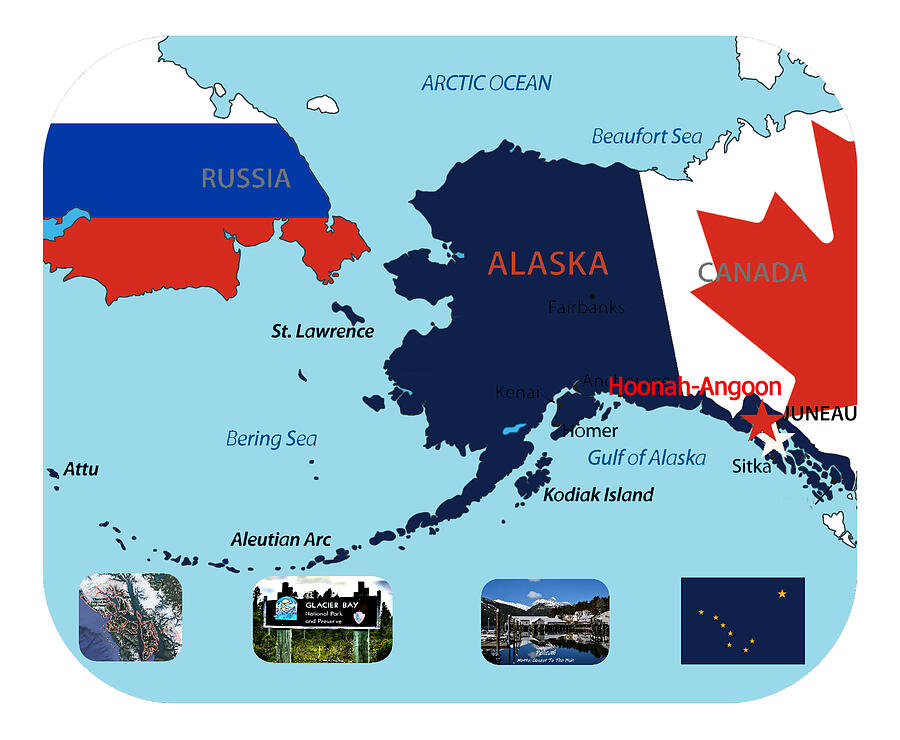 Hoonah-Angoon Alaska Map by Robert Banach