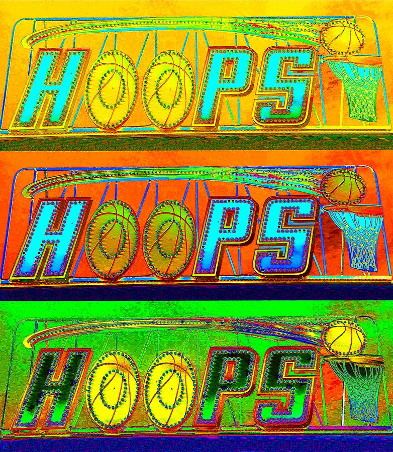 Hoops pop art Mixed Media by David Lee Thompson