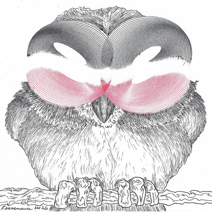 Hoot Owl Mixed Media by Teresamarie Yawn