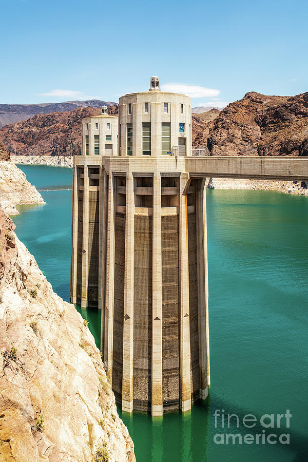 Hoover Dam Intake Towers at Lake Mead Photo Photograph by Paul Velgos