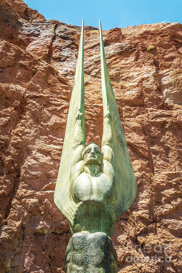 Hoover Dam Winged Figures of the Republic Statue Photo Photograph by Paul Velgos