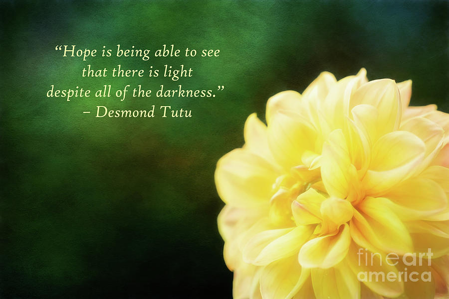 Hope and Light Inspirational Card and Art Photograph by Anita Pollak