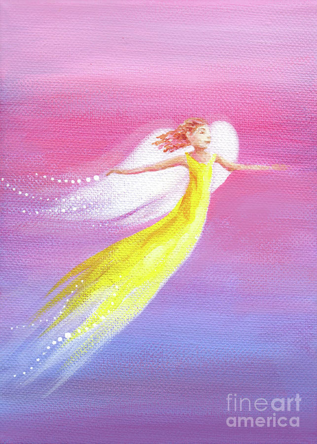 Hope - Angels Rising -Feng Shui Painting by Julia Underwood