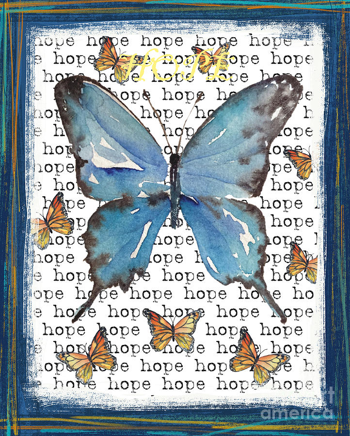 Hope butterfly Painting by Liana Yarckin