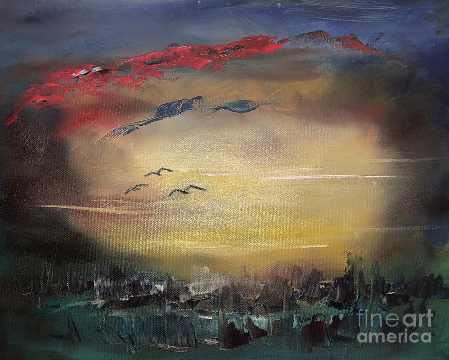 New York City Painting - Hope Dawns  by Catherine Ludwig Donleycott