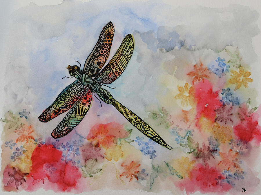 Hope dragonfly Mixed Media by Lisa Mutch