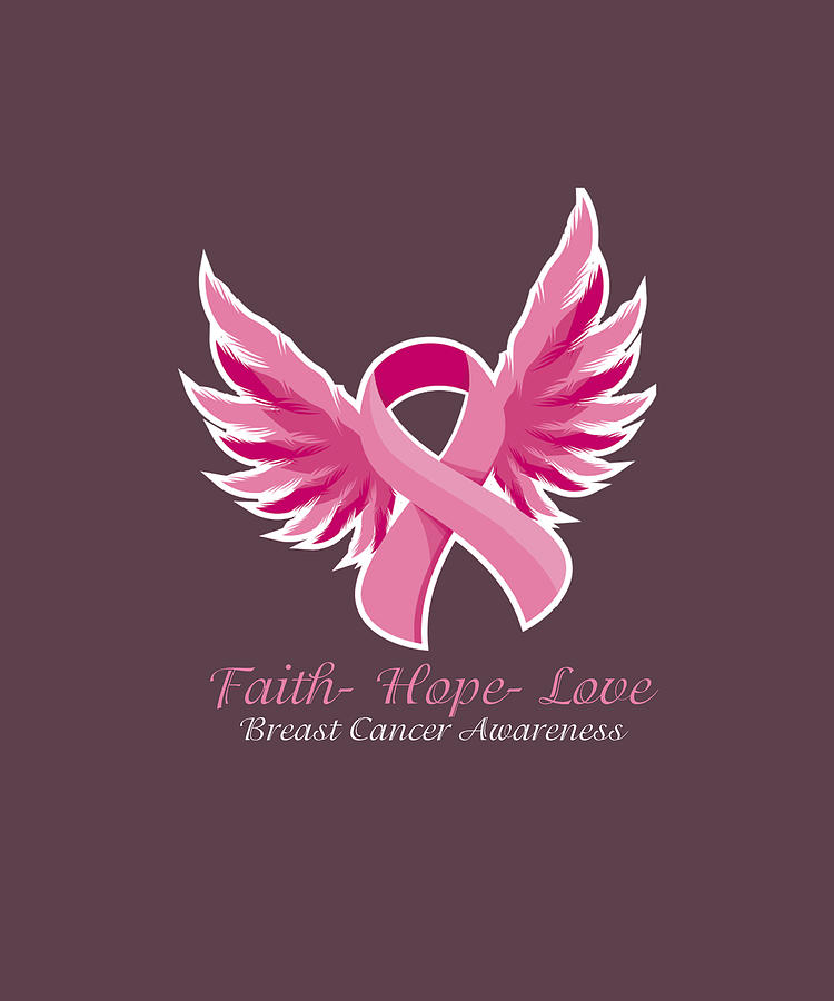 Pink Ribbon Wishing Box Faith Hope Courage by AngelStar Breast Cancer Awareness 