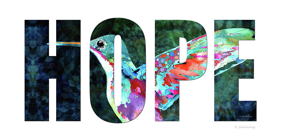 Hope Hummingbird Bird Art by Sharon Cummings Painting by Sharon Cummings
