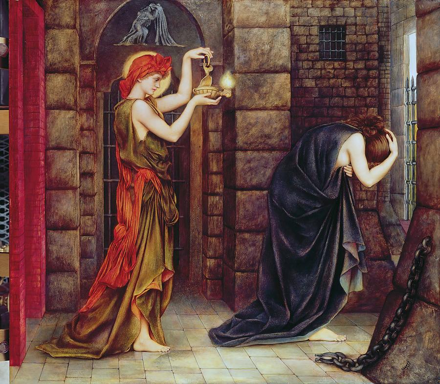 Mary Painting - Hope in the Prison of Despair  by Mary Evelyn de Morgan