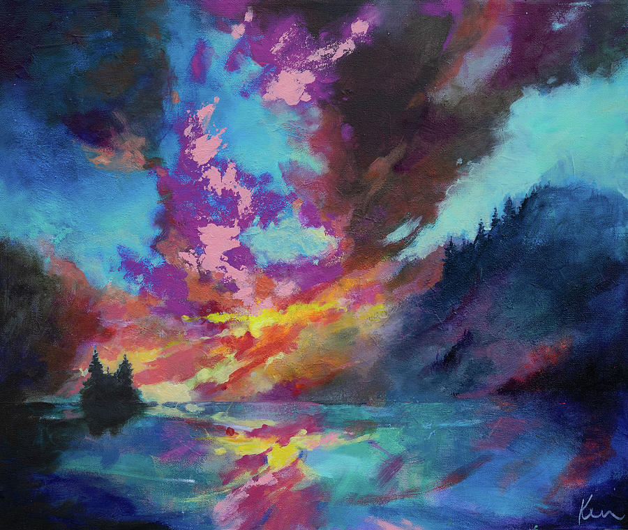 Sunset Painting - Hope on the Waters  by Kerri McCabe