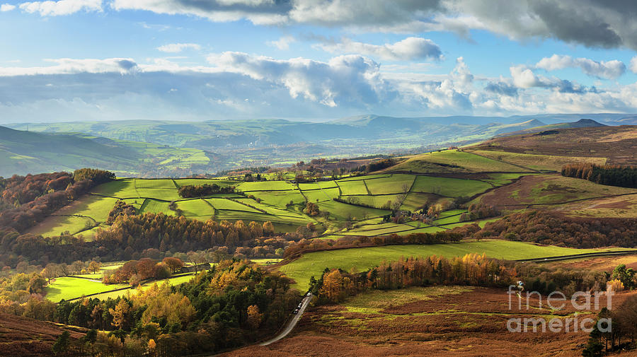 Hope Valley and Bamford Moor autumn, Peak District National Park, Derbyshire, England Photograph by Neale And Judith Clark