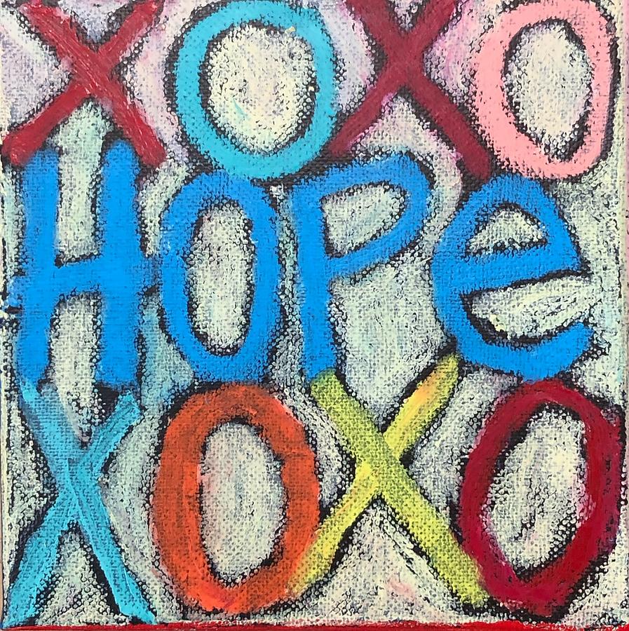 Hope with Hugs and Kisses Pastel by Lynda Zahn
