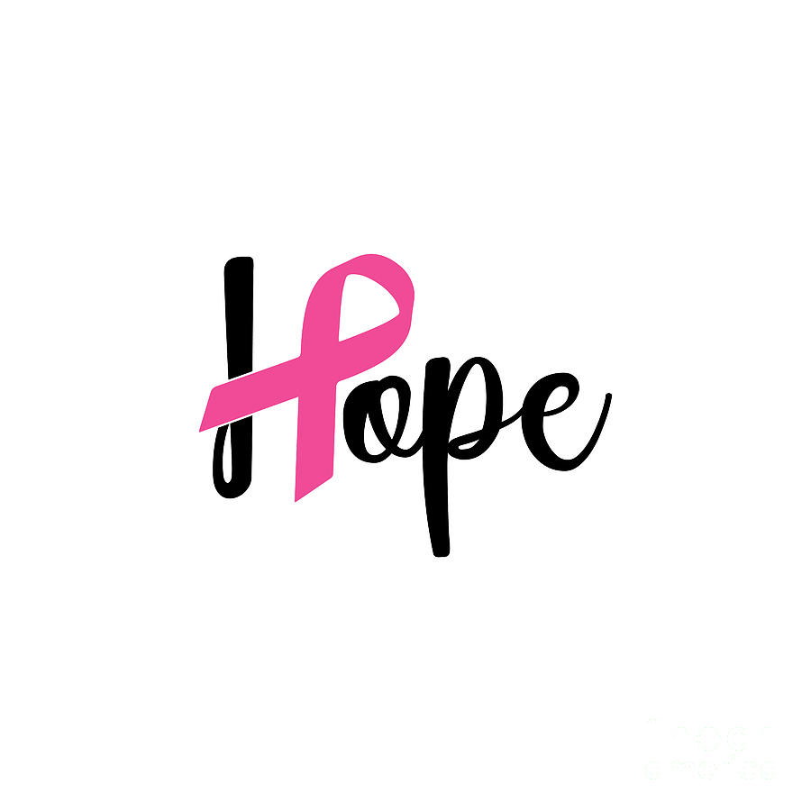 Hope With Pink Ribbon Breast Cancer Awareness Digital Art By Breast ...