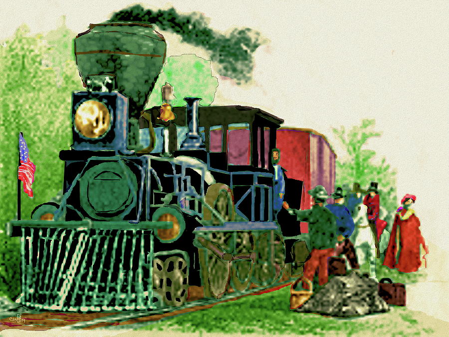 Hopkinton Railroad Digital Art by Cliff Wilson