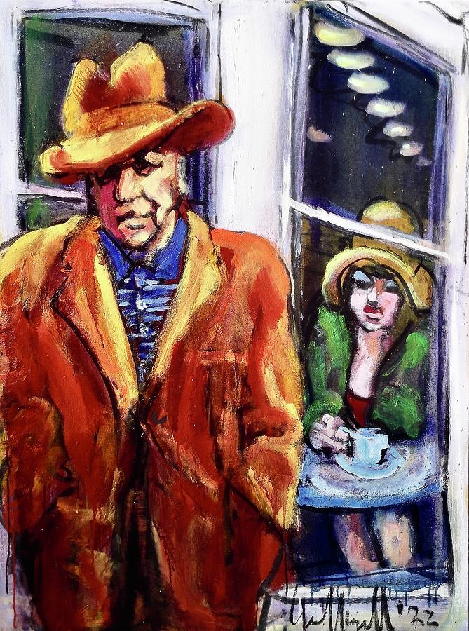 Hopper and Woman Painting by Les Leffingwell