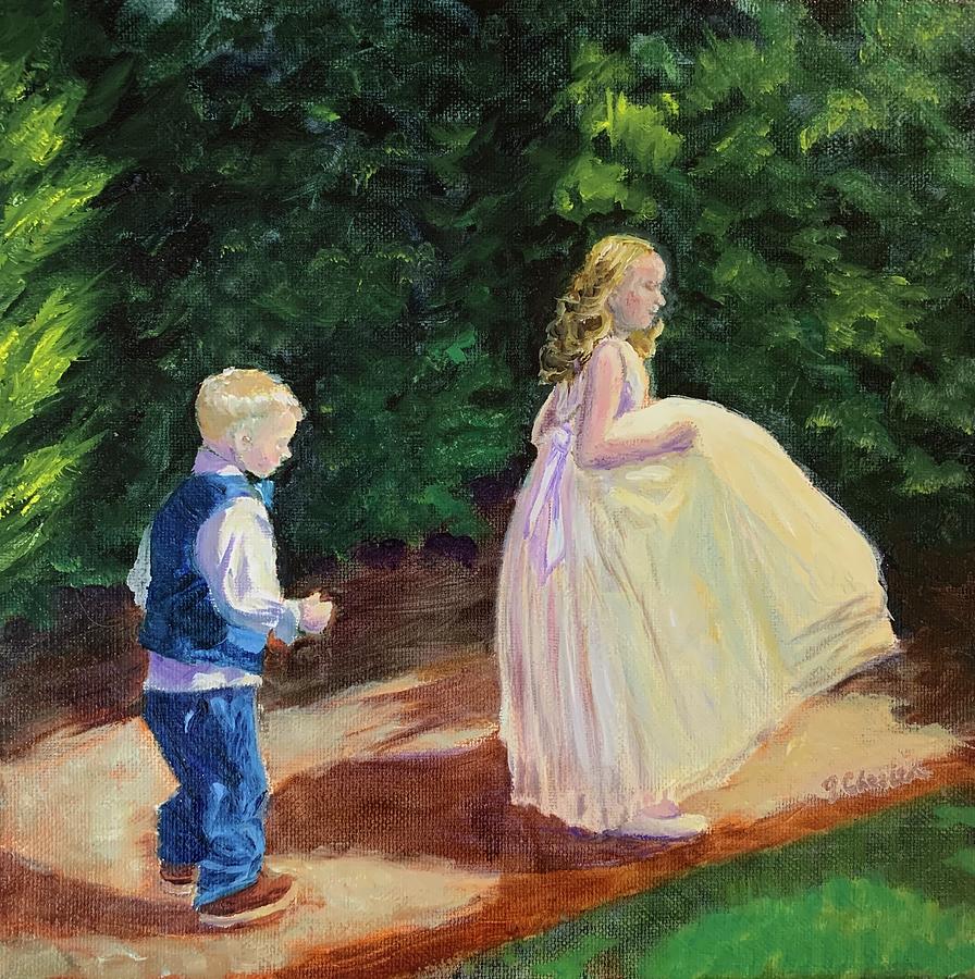 Hopscotch After the Wedding Painting by Jan Chesler