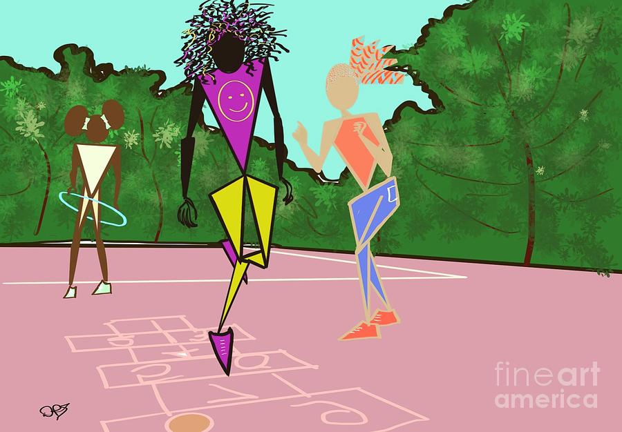 Hopscotch Digital Art by D Powell-Smith Hopscotch Digital Art by D Powell-Smith