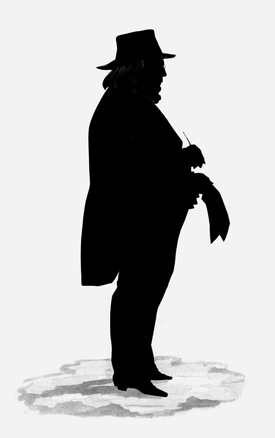 Horace Greeley Silhouette Portrait - 1872 Drawing by War Is Hell Store