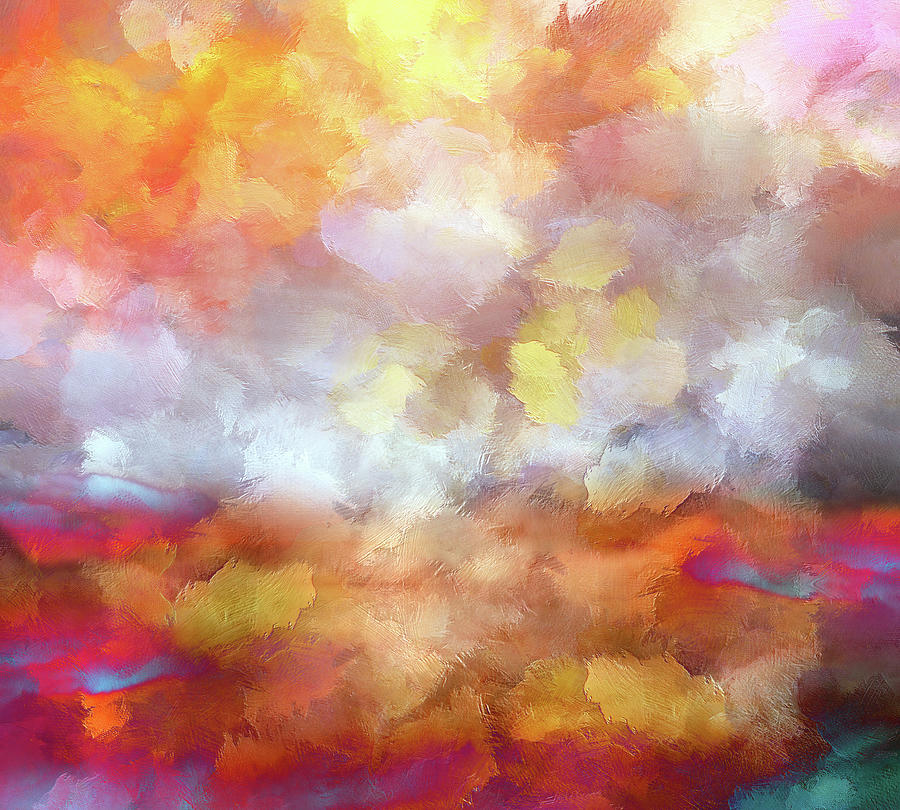 Abstract Colorful Painting - Horizon by Jacky Gerritsen