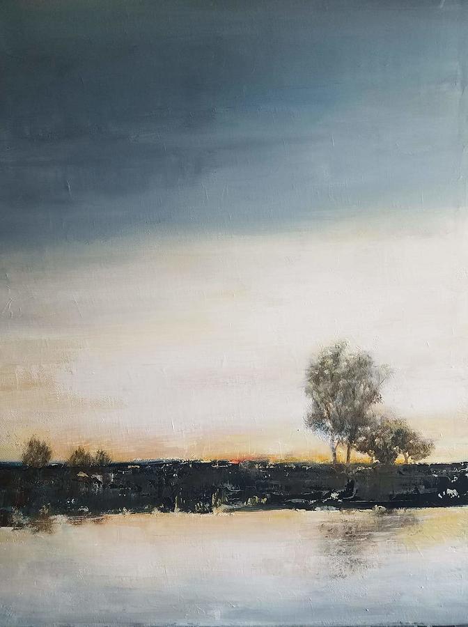 Horizon trees. Painting by Caroline Philp