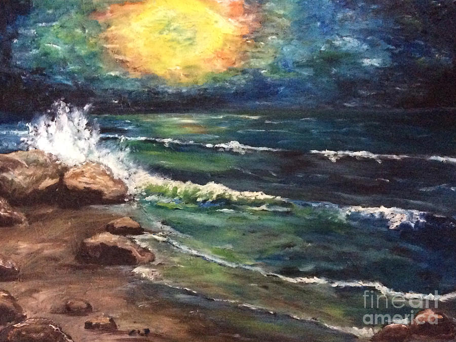 Sunset Painting - Horizons by Cheryl Pettigrew