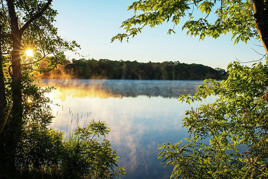 Horn Pond Sunrise in Woburn Massachusetts Photograph by Toby McGuire