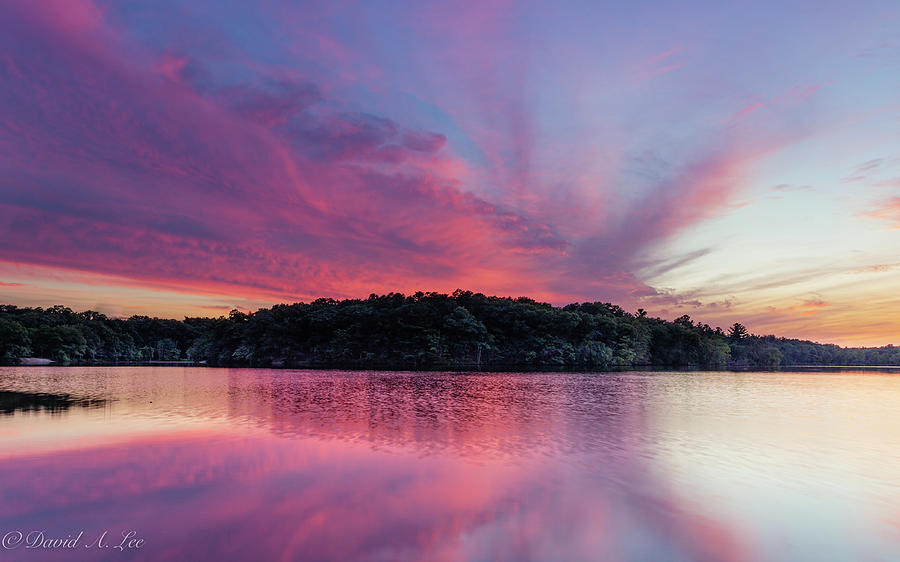 Horn Pond Sunset Photograph by David Lee