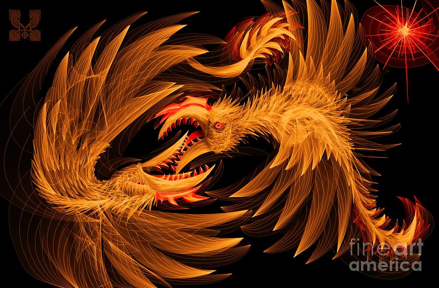 Hornbill Dragon War Digital Art by Dale Crum