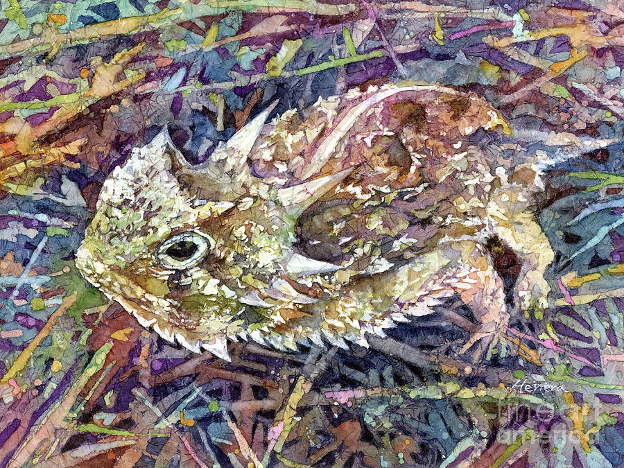 Horned Toad-pastel Colors Painting