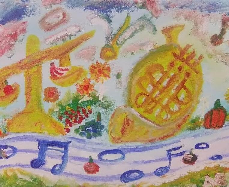Hornucopia, the Garden of Music and Thanksgiving Painting by Andrew Blitman