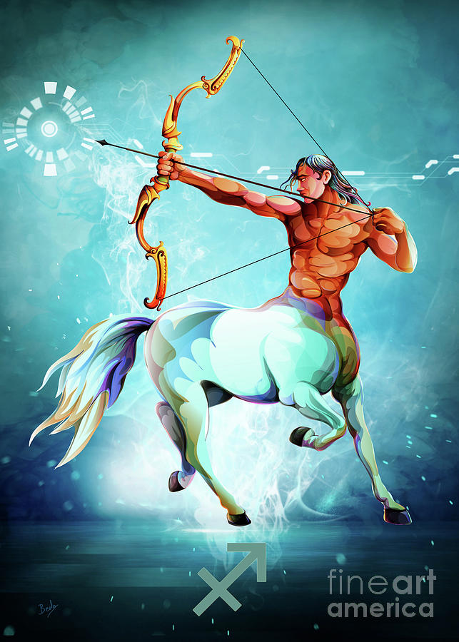 Horoscope Signs-Sagittarius Digital Art by Peter Awax - Pixels