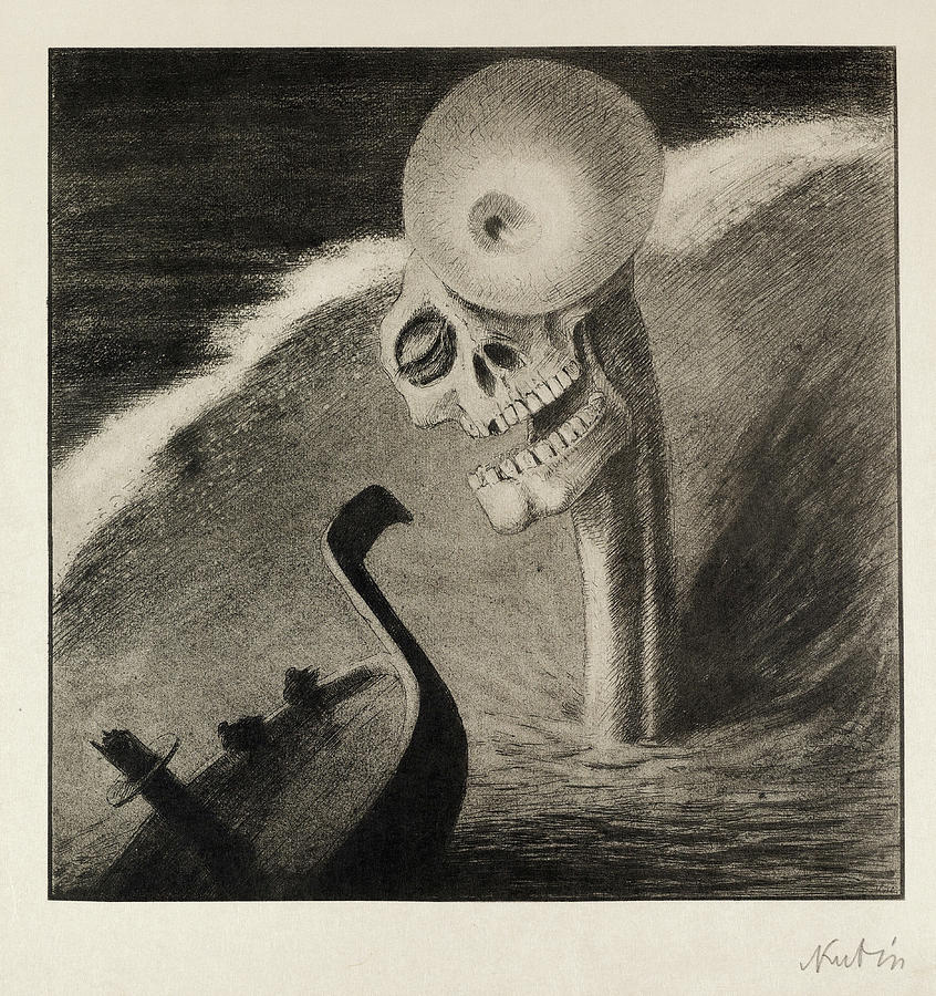 Fantasy Painting - Horror, 1903 by Alfred Kubin