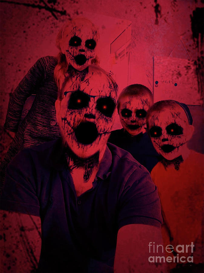 Horror Family Portrait Photograph by Doc Braham