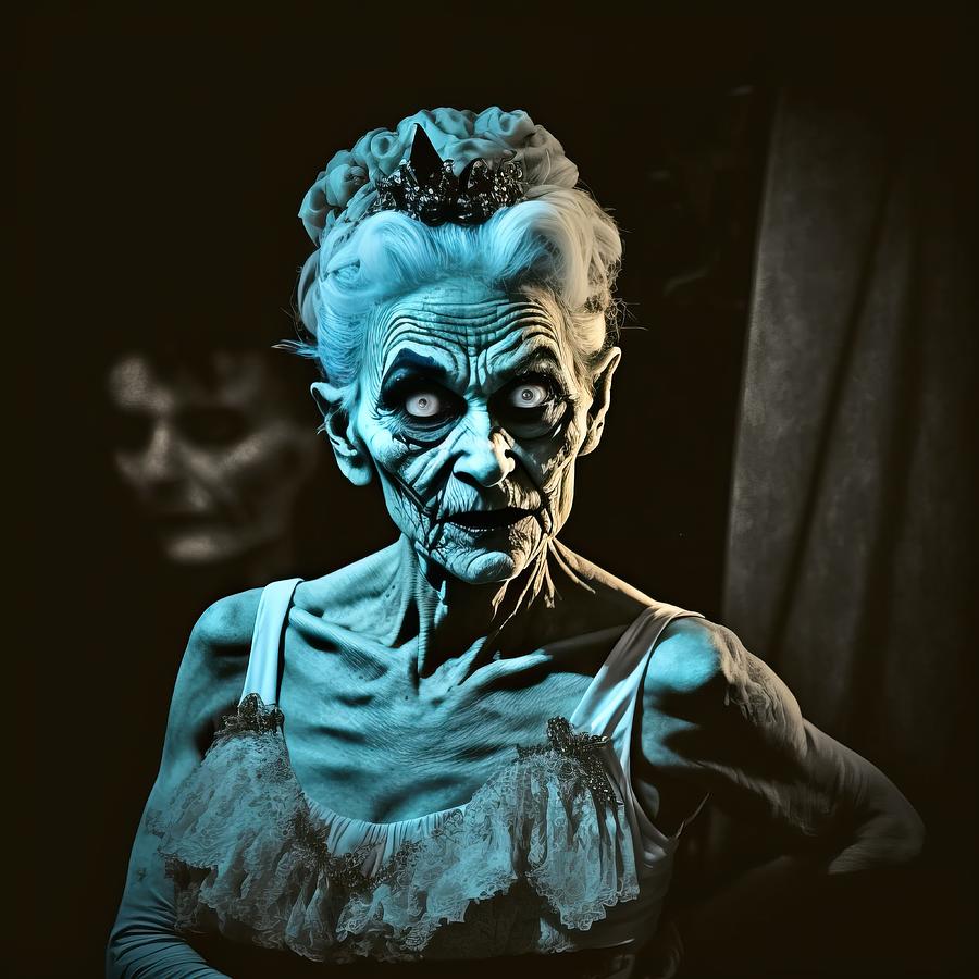 Portrait Digital Art - Horror Granny by My Head Cinema