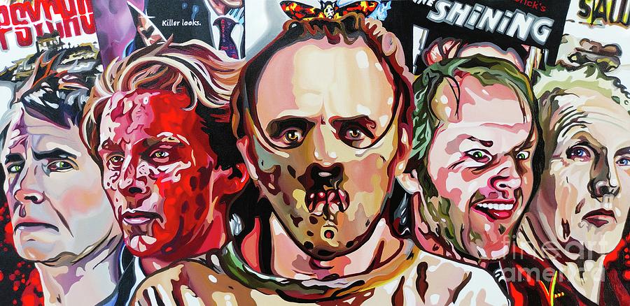 Psycho Movie Painting - Horror icons - Psychos by Victoria Glaittli