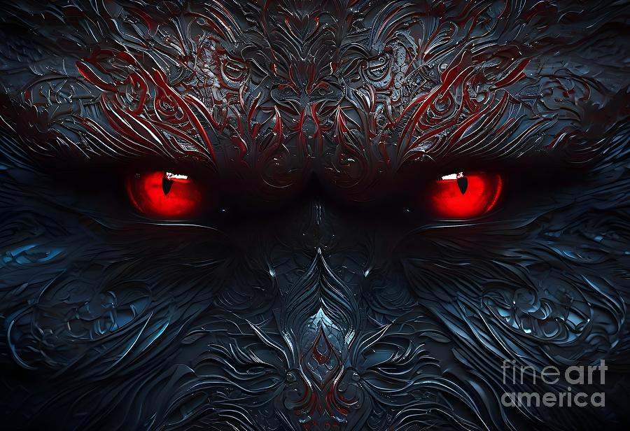 Horror Monster Eyes. Digital Art by Rene Mitterlehner - Fine Art America