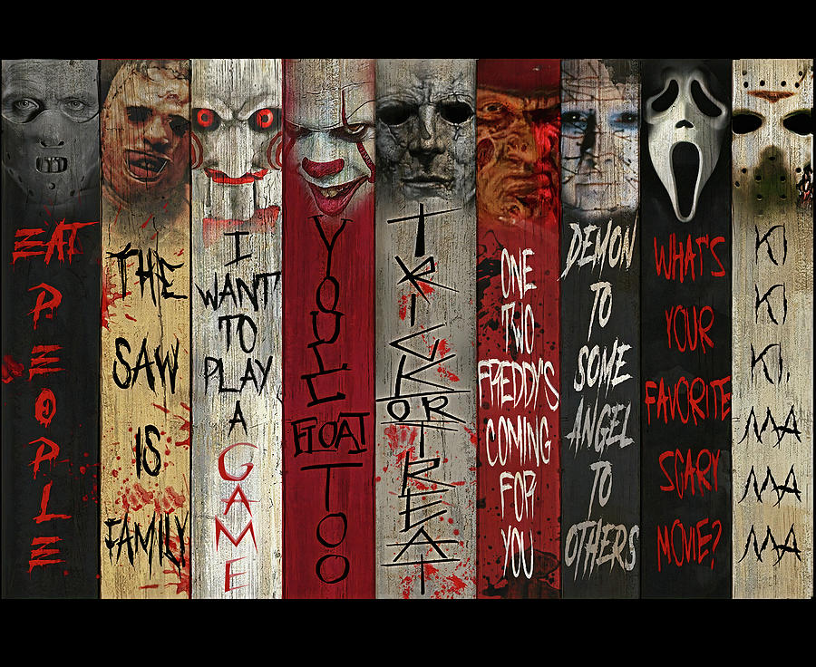 Movie Characters The Saw Pennywise Jason Michael Freddy Canvas Poster Digital Art by Julien - Pixels